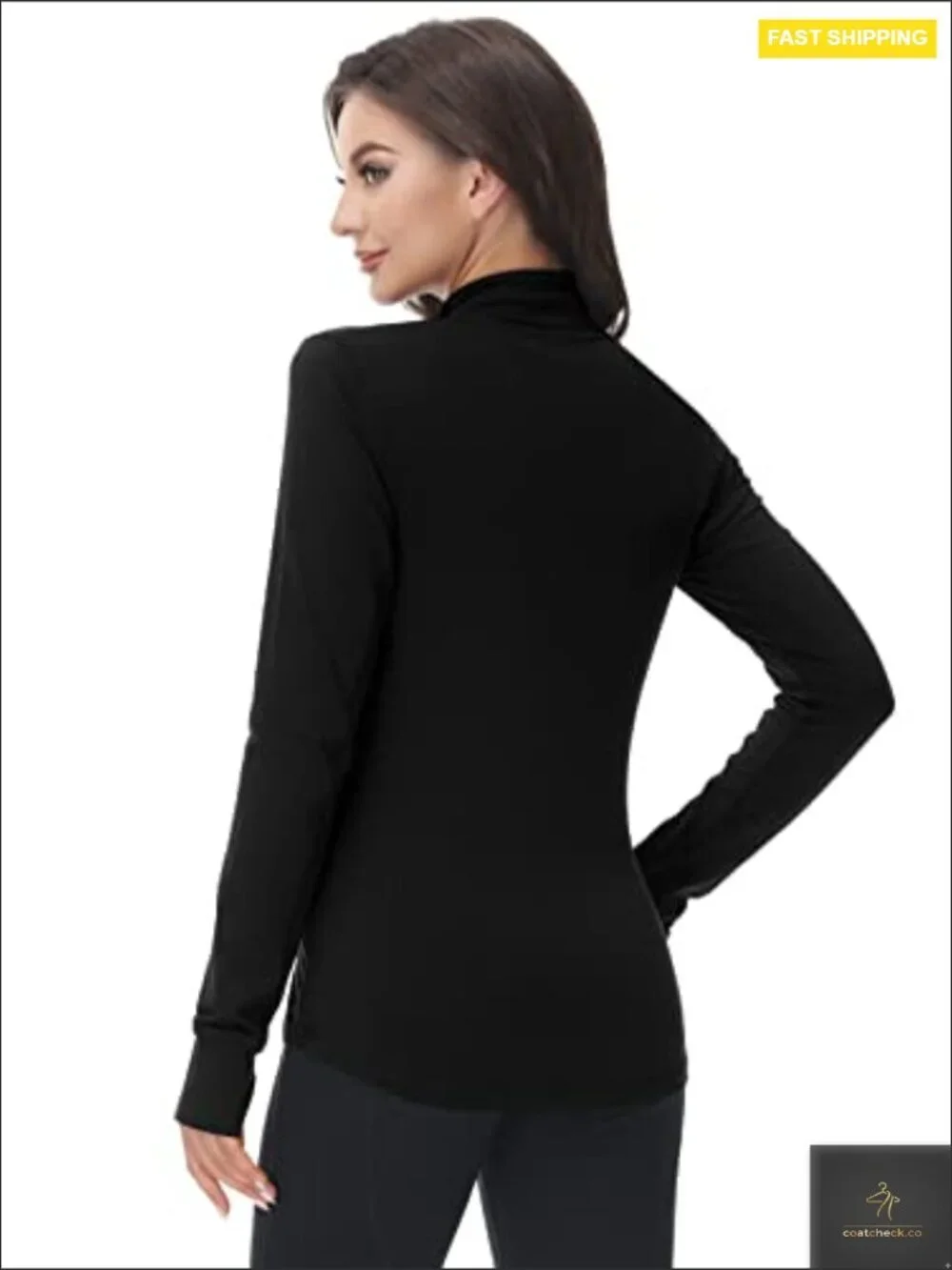 Zip Up Athletic Jacket Womens Workout Running Lightweight Full Zip Thumbhole